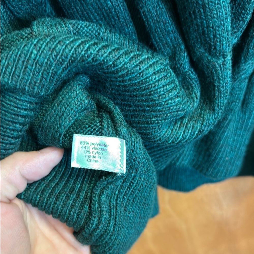 Lane Bryant Green Half-Zip Sweater - Picture 6 of 6
